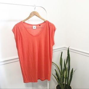 🚌 Cabi | Orange Tiger Lily U- Neck Tee M Blouse M